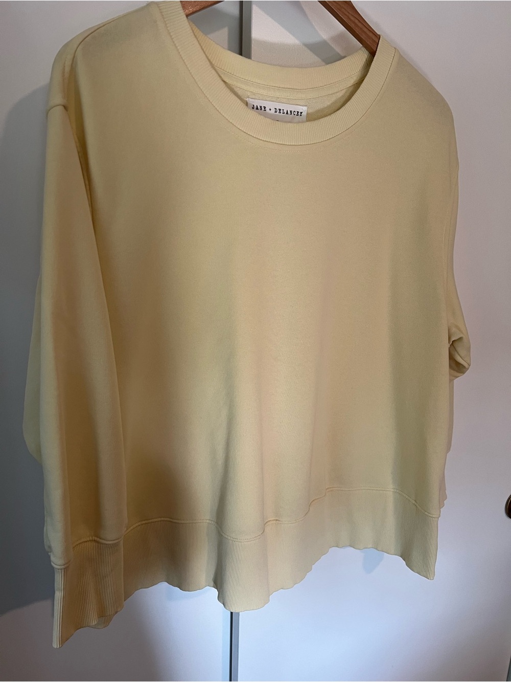 Butter Yellow Crewneck Sweatshirt 1X Plus - Picture 3 of 5